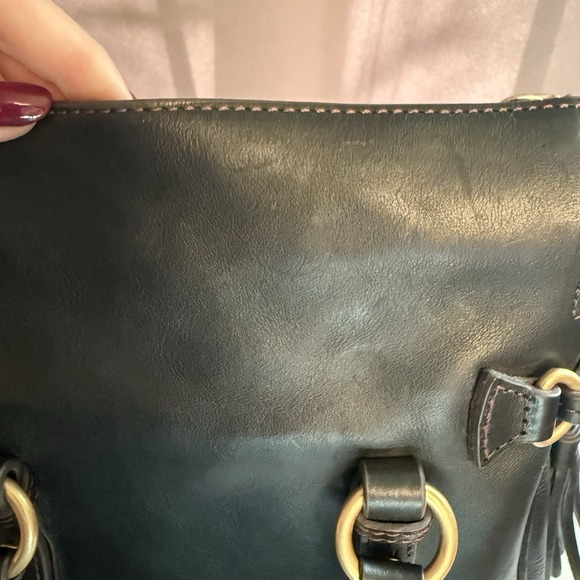 Dooney and Bourke Florentine Leather Micro Satchel Crossbody Bag Purse Black New - Picture 5 of 16